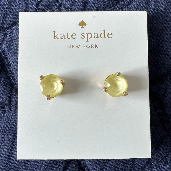 NEW Kate Spade Rise and Shine Earrings Light Yellow lot of